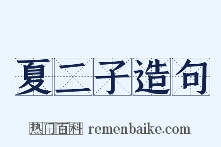 夏二子造句是什么意思的图片